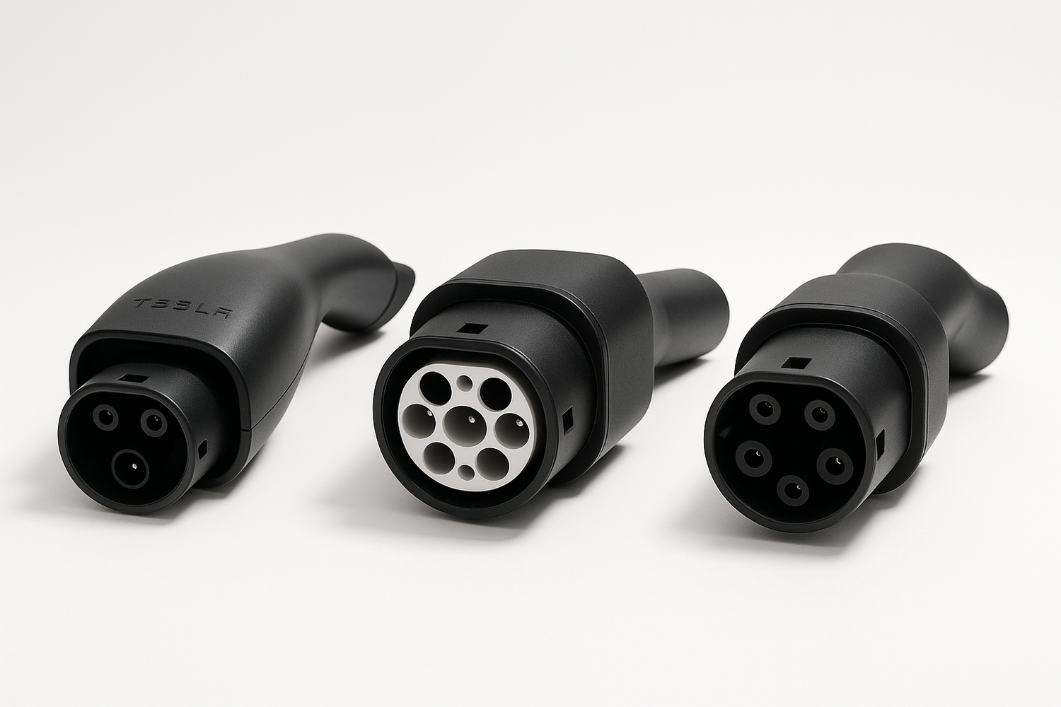 EVPLUG EV charging adapters for Tesla, Type 2, GB/T, and CCS charging compatibility.