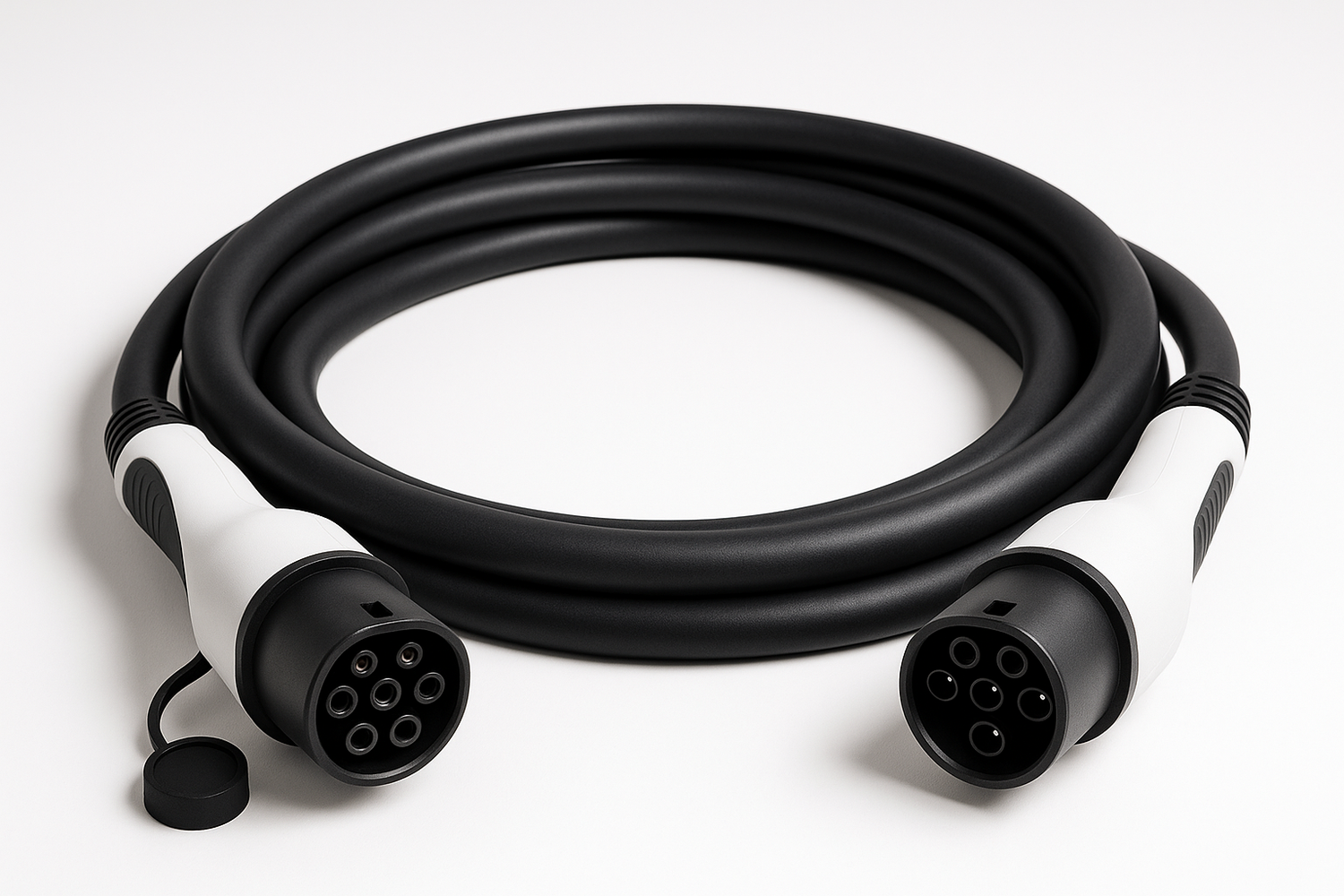 EVPLUG durable EV charging cables with Type 2 connectors and high current capacity.