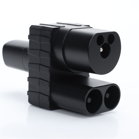 CCS to Tesla DC Charging Adapter by EVPLUG – 250A DC fast charging connector for Tesla Model 3, Y, S, X. CE & TUV certified, waterproof IP55.
