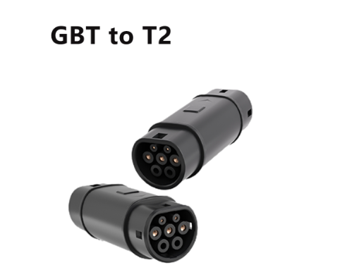 GB/T to Type 2 EV Charging Adapter by EVPLUG – 32A 250V AC adapter for Chinese GB/T stations charging Type 2 EVs. CE certified, waterproof IP55.
