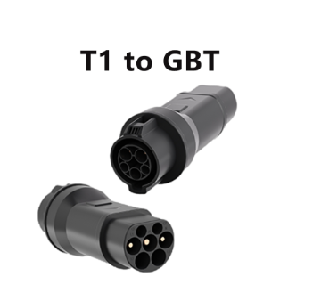 Type 1 to GB/T EV Charging Adapter by EVPLUG – 32A 250V AC connector for American Type 1 EVs charging from Chinese GB/T stations. CE certified, waterproof IP55.
